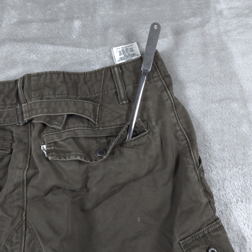 Levis 511 Cargo Pants Men 32x26.5 Skinny Back Buckle Utility Distressed - Picture 11 of 16